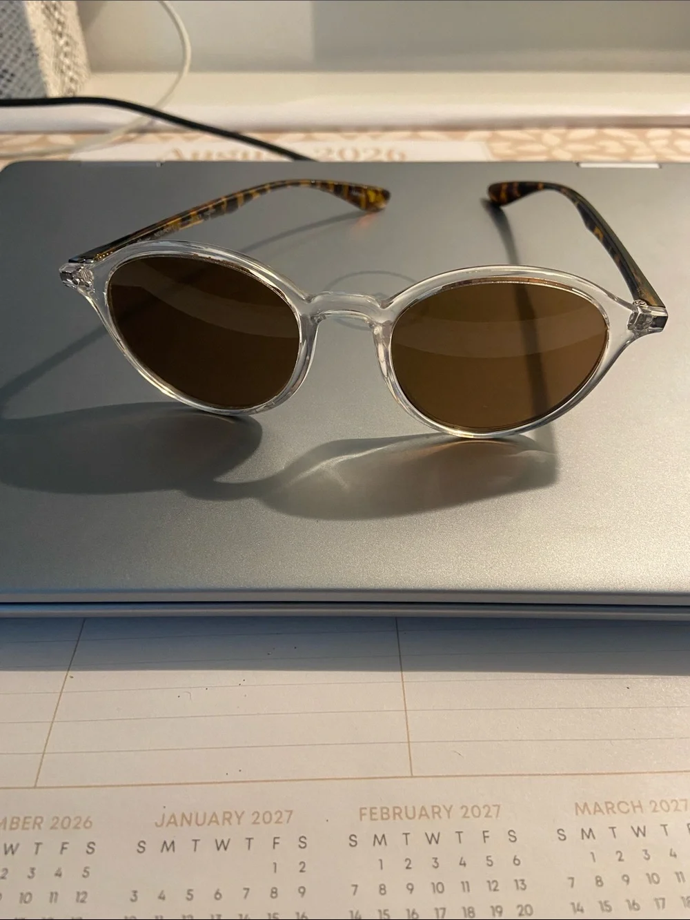 Eddie Bauer round sunglasses with soft case